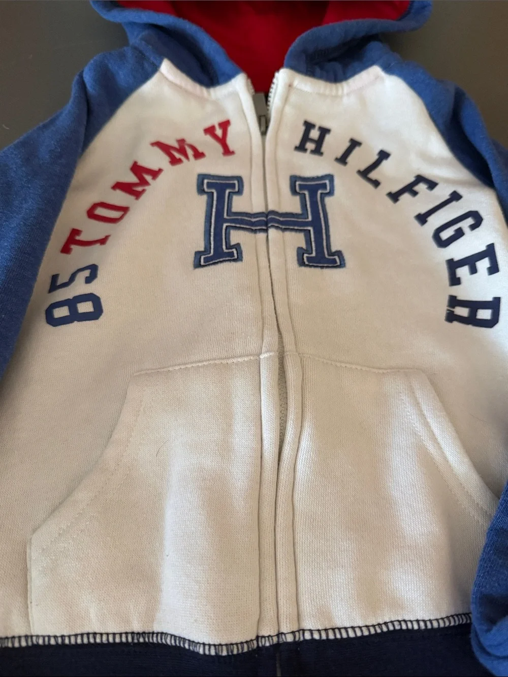 Kid’s Tommy Hilfiger Red, White, and Blue  Hoodie Set. 24M
